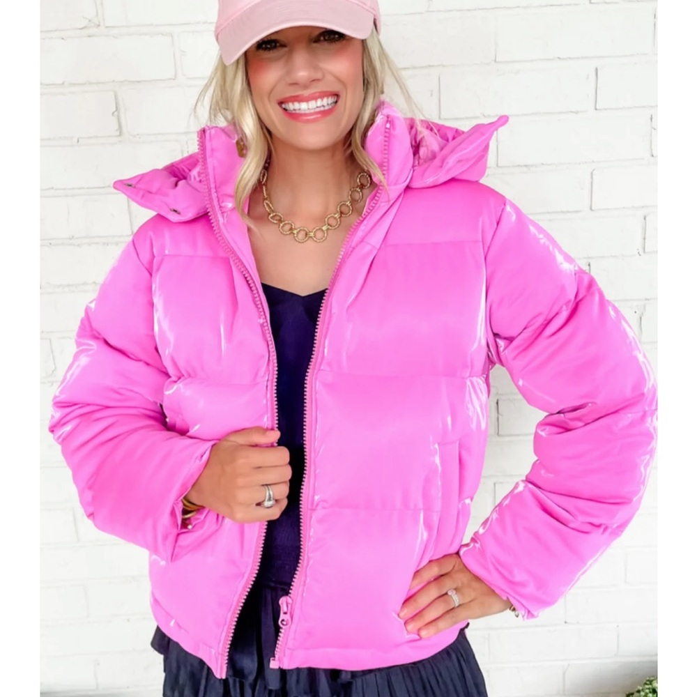 Barbie pink puffer jacket